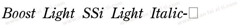 Boost Light SSi Light Italic字体转换